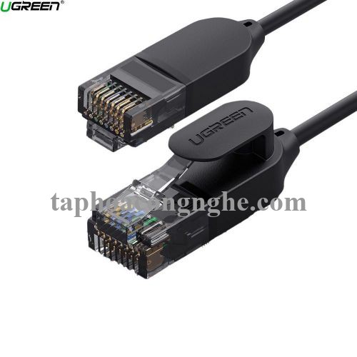 Ugreen 70656 10M 10Gbps 500MHz cat6a màu đen siêu mỏng OD2.8mm cáp mạng Utp LAN Ethernet toàn đồng NW122 30070656